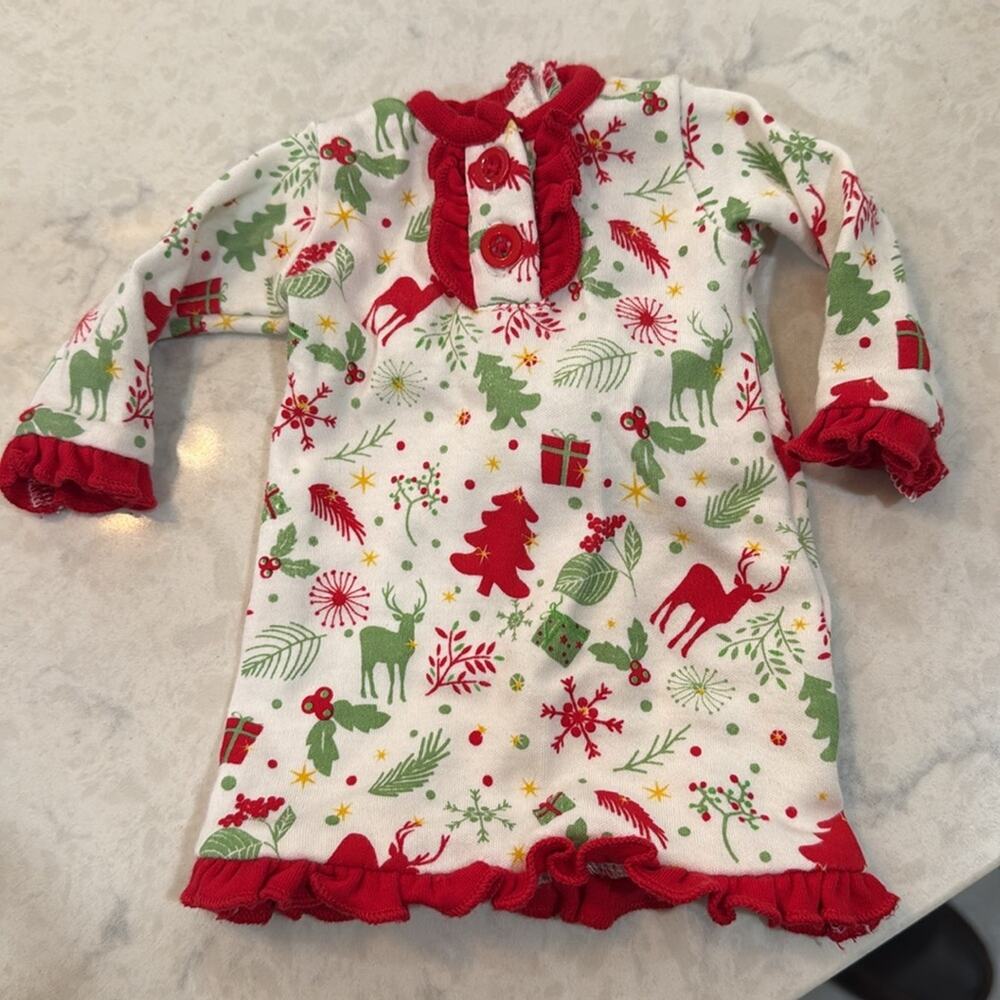 18" doll christmas nightgown by Eyelet and Ivy